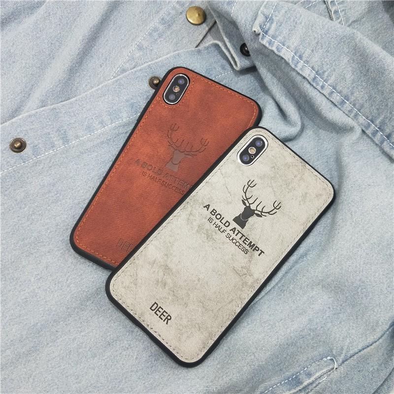 Ốp lưng vải Deer sợi Jean Cho Iphone XSMAX / X / XS / 8 PLUS / 7 PLUS