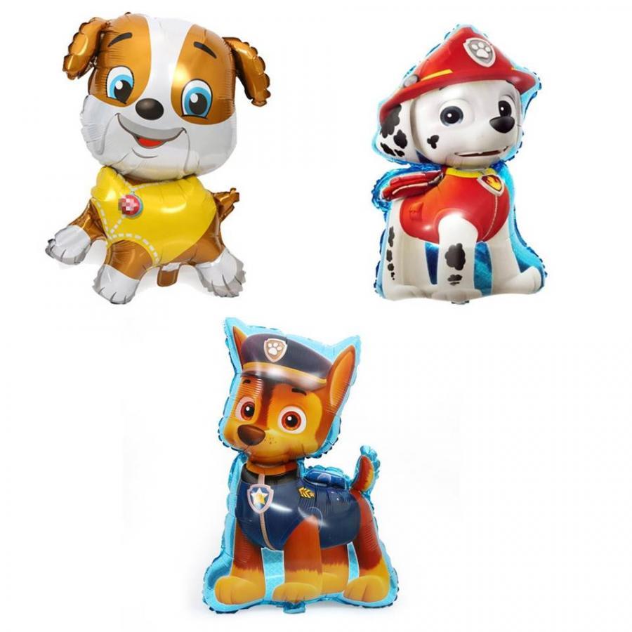 Bộ bong bóng hoạt hình chó Paw Patrol (Chó Rubble, Marshall, Chase)