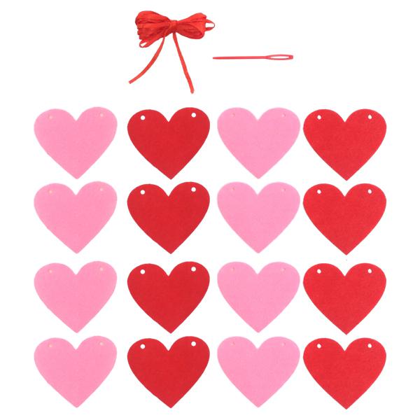 Dây Tim Vải Nỉ Trang Trí Valentine 7 x 6 cm - Vinacraft