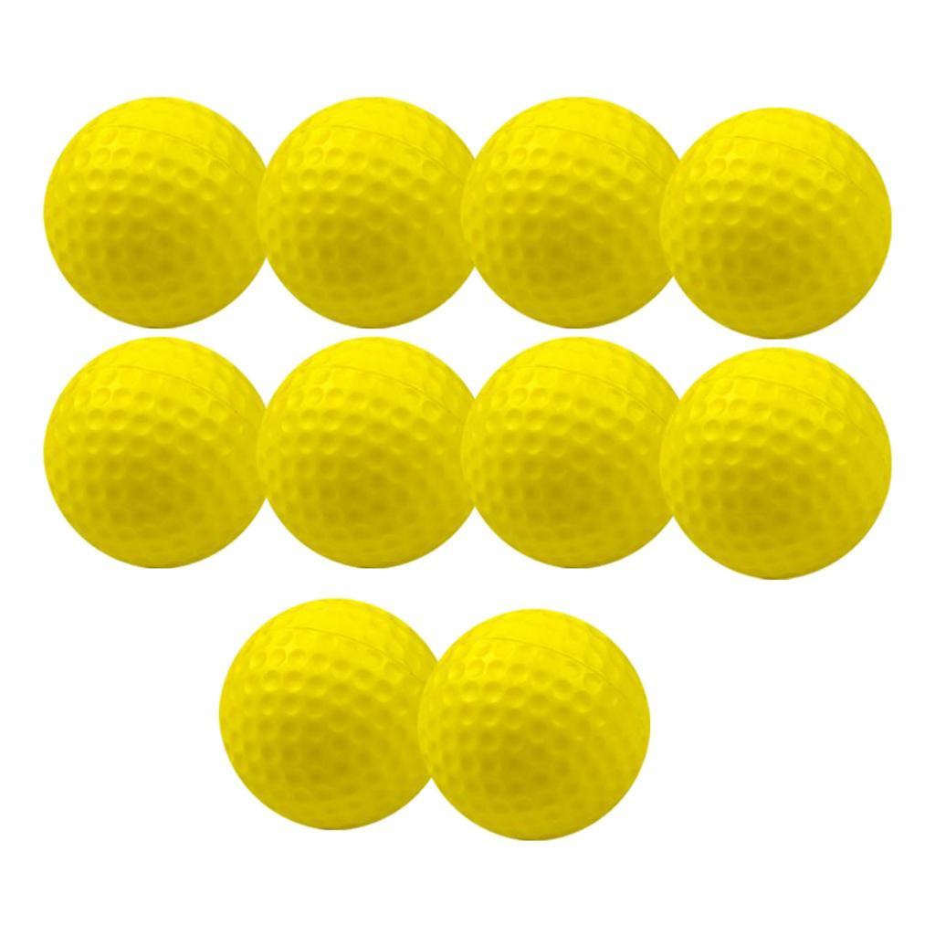 Set of 10 Golf Practice Ball Outdoor Sports PU 1.65inch for Training Aid