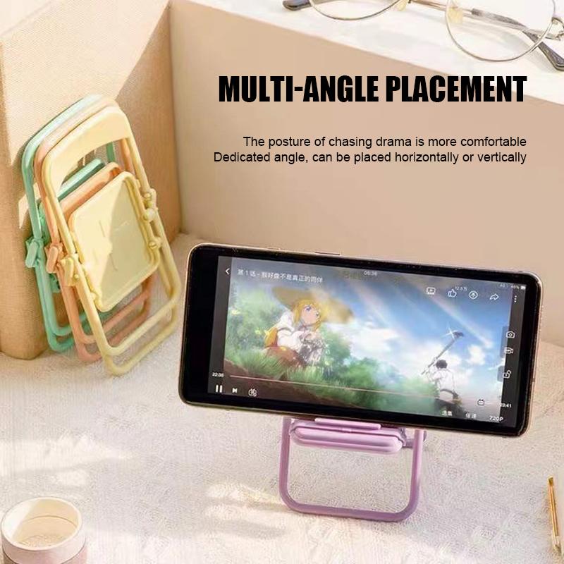 Giá Đỡ Điện Thoại Để Bàn Có Thể Gập Lại Tiện Dụng, Giá Đỡ Điện Thoại Màu Xanh Bạc Hà Thiết Kế Dễ Thương Để Bàn Trang Trí