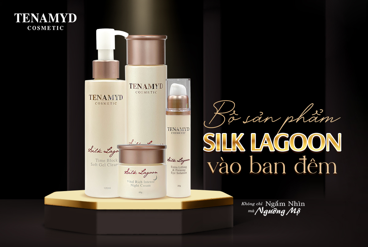 Sữa rửa mặt dành cho da lão hóa TENAMYD Silk Lagoon Time Block Soft Gel Cleanser 120ml