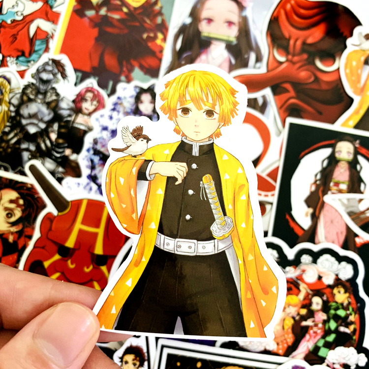 Sticker 50 miếng hình dán Kimetsu Yaiba SetB