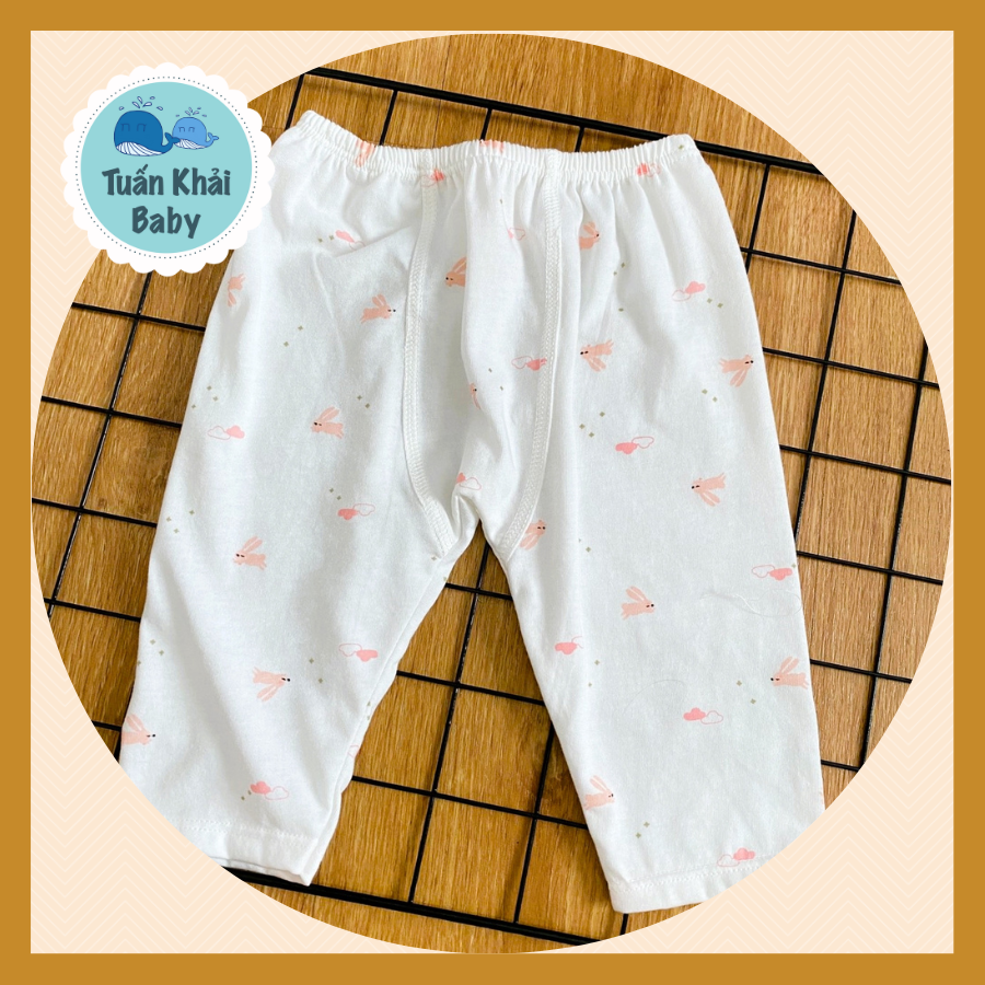 COMBO 5 Quần sơ sinh cotton cao cấp CUNCON | Mẫu Quần Dài Họa Tiết rã đáy | Size 1,2,3 cho bé sơ sinh - 9kg| Quần áo sơ sinh