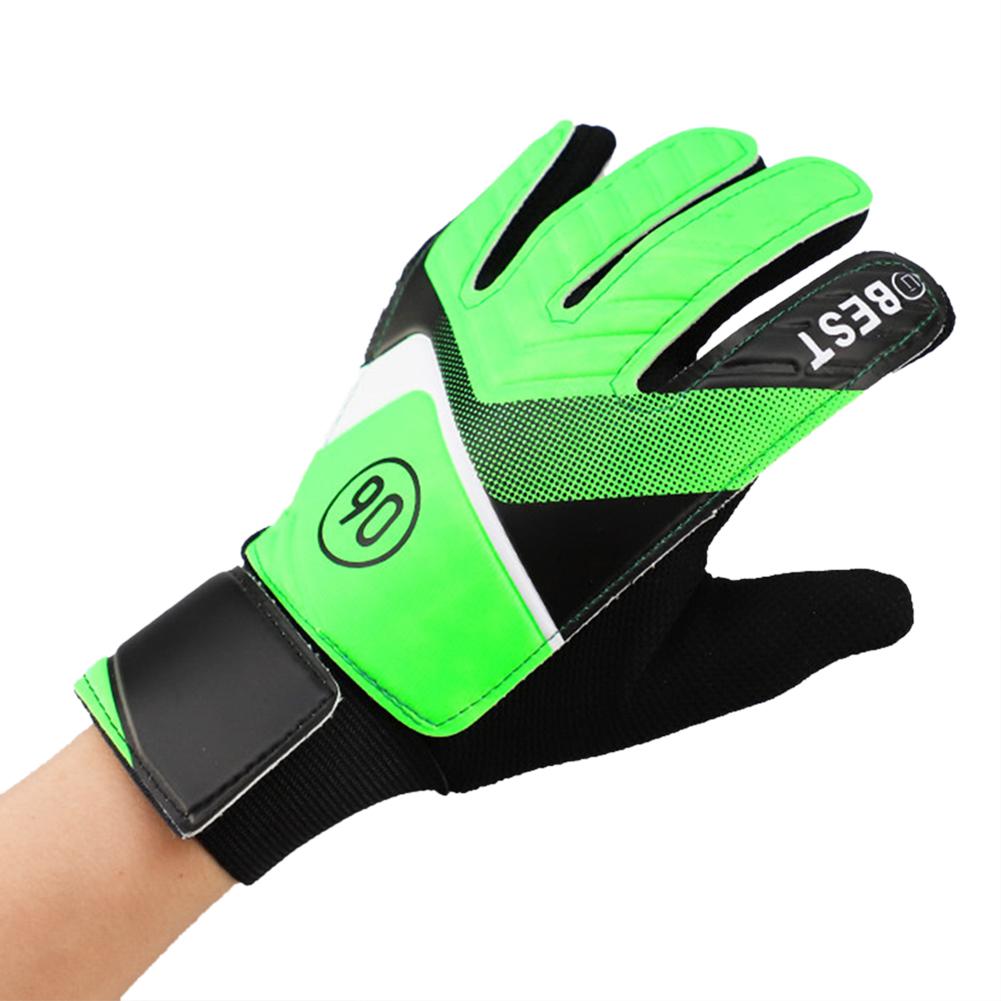 1 cặp bóng đá bảo vệ ngón tay găng tay bóng đá bóng đá găng tay thủ môn Color: Green 7