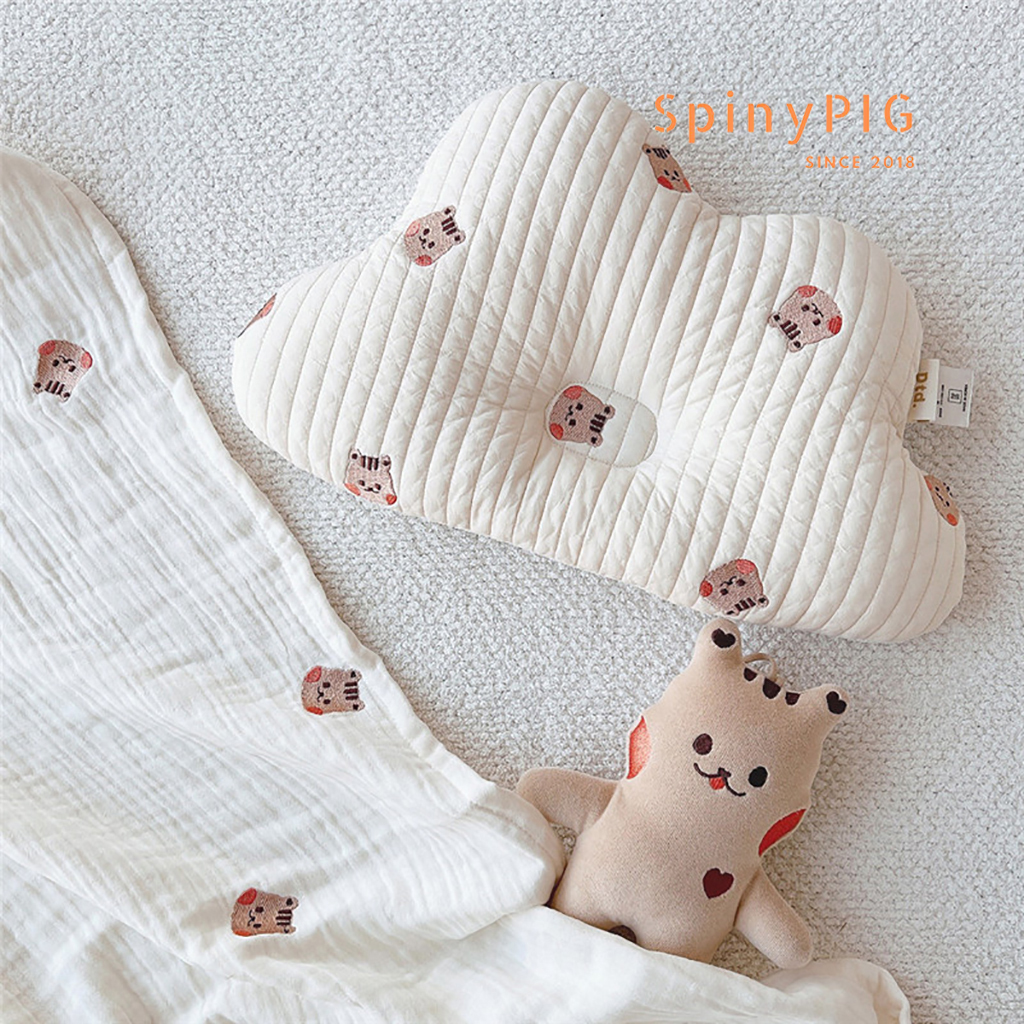 Gối cho bé sơ sinh chống bẹp đầu 0-1 tuổi định hình đầu vải cotton cao cấp xinh xắn và mềm mại