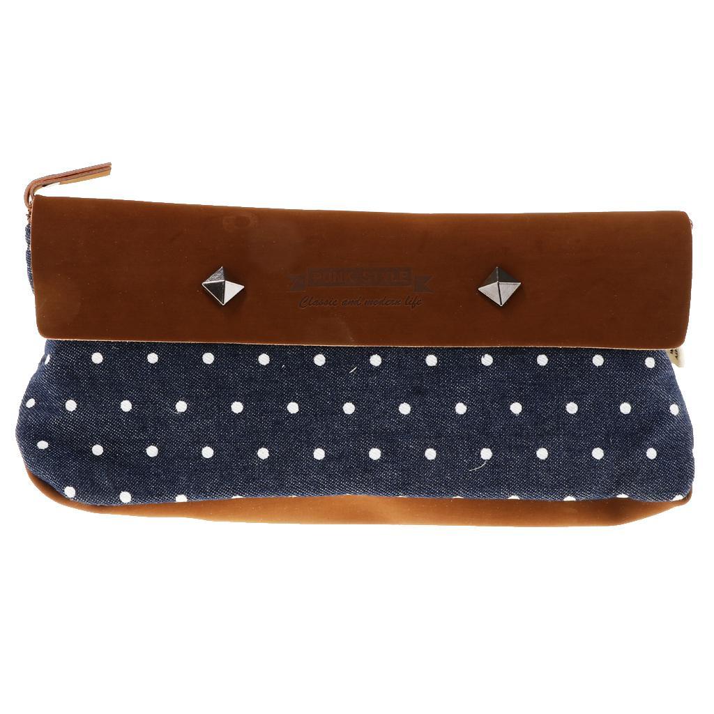 Canvas Large Capacity Pencil Pen Case Student Office School Stationery Case Large Storage Bag Pouch Holder Make Up Organizer Pouch Zipper Bag