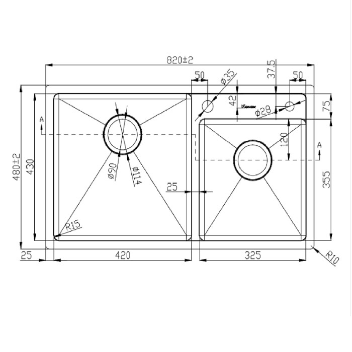 Chậu rửa bát Konox KN8248DO