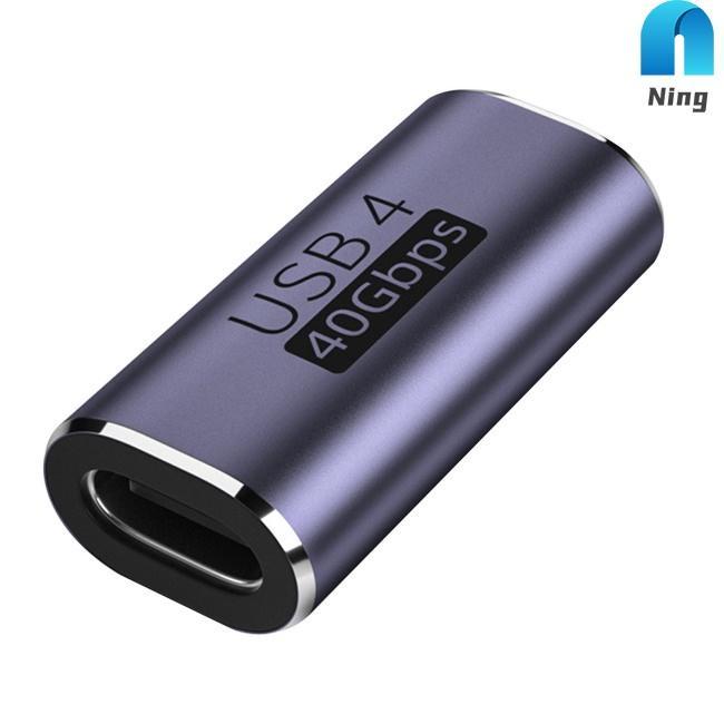 Đầu Chuyển Đổi Ning Type-C 4.0 Cổng C Female Sang C 40gbps Pd100w Sạc Nhanh Dành Cho Thunderbolt 4 Notebook