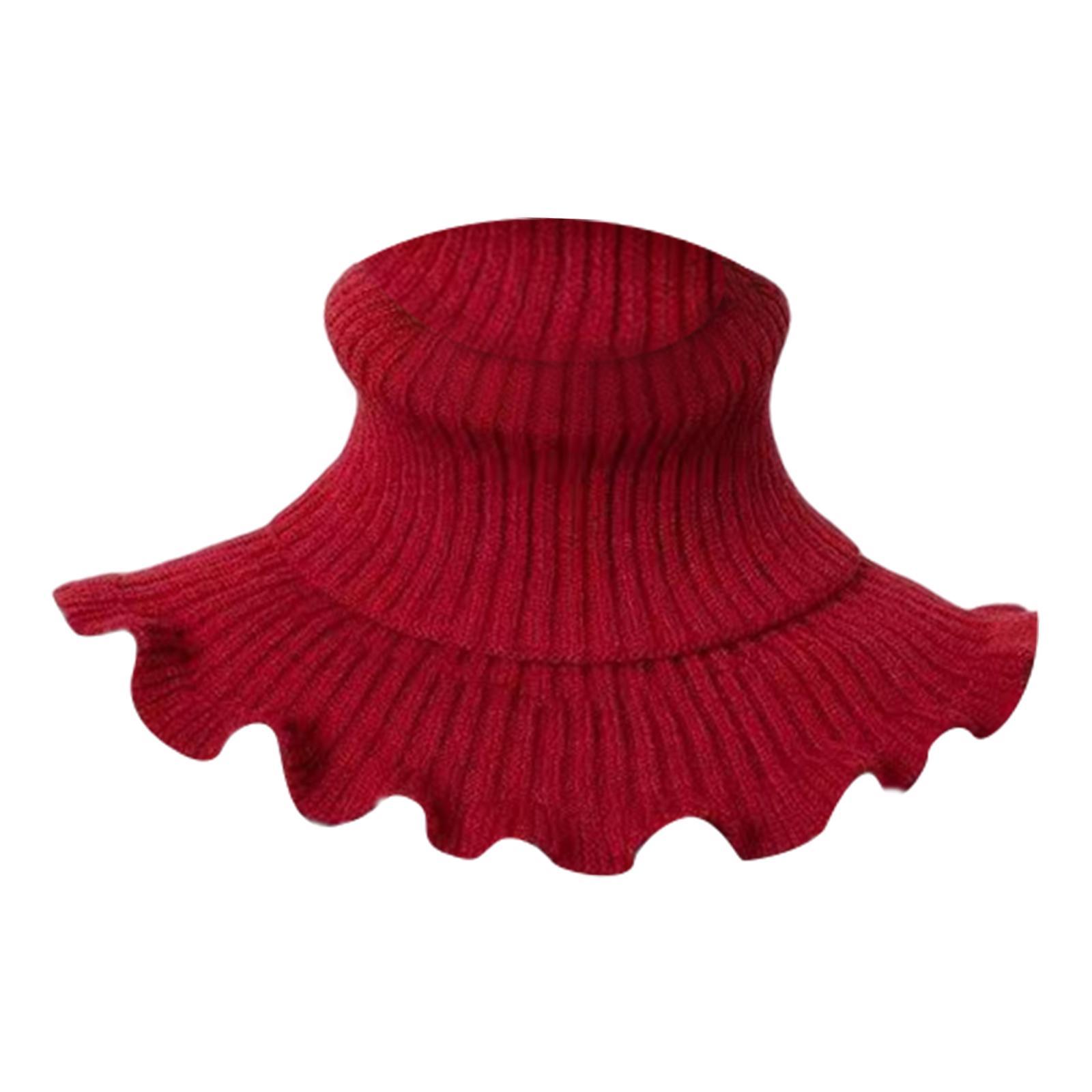 Women Turtleneck Knit Neck Warmer Scarf Quality Fabric Windproof