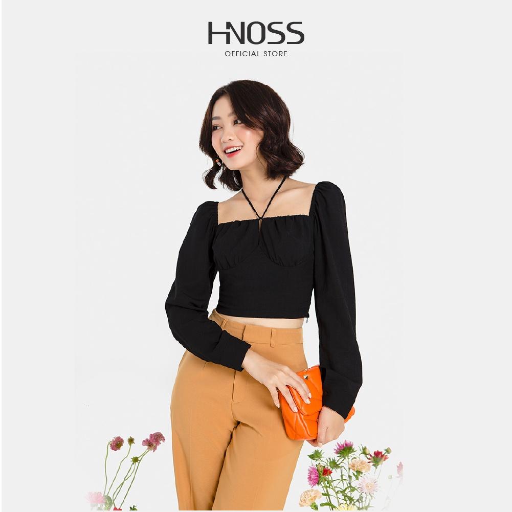 Áo Nữ Kiểu Cúp Ngực HNOSS Cột Dây Tay Dài HNAKI039