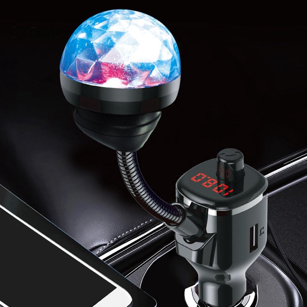 *QCDZ* Car Bluetooth Player 3 USB Quick Charge ABS Car Charger with Ambient Light for Auto