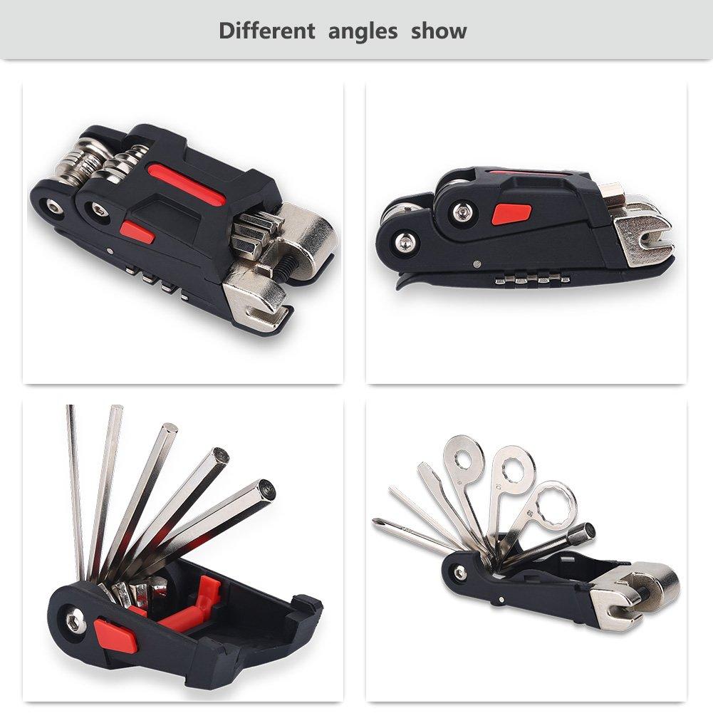 Dụng cụ đa năng dành cho xe đạp 16 trong 1, Dụng cụ đa chức năng bảo dưỡng xe đạp tách xích di động đáng tin cậy, được chế tạo để tồn tại lâu dài và dễ sử dụng