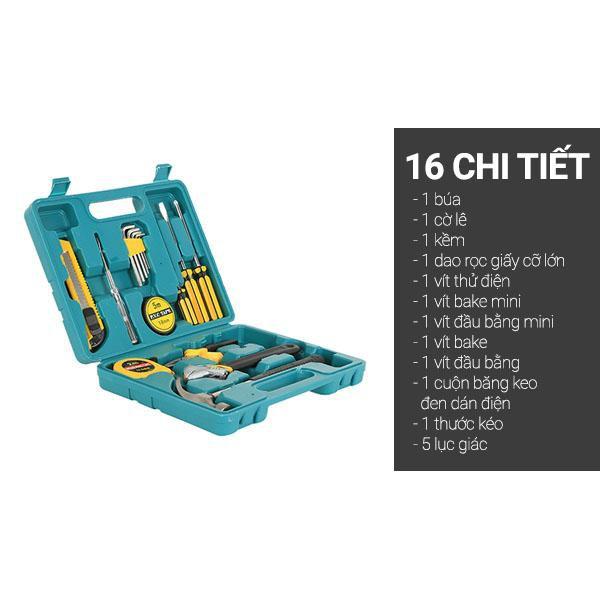 Bộ dụng cụ sửa chữa đa năng cao cấp 16 món - bộ dụng cụ sửa chữa xe máy, ô tô đa năng - bộ đồ nghề sửa chữa.