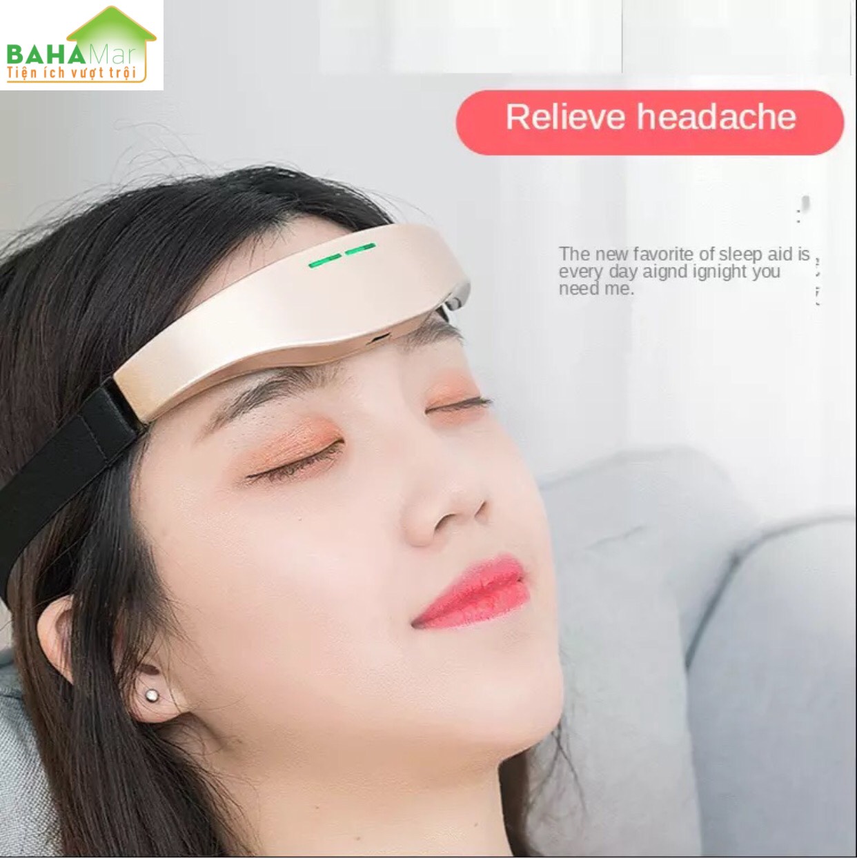 ĐAI MASSAGE ĐẦU THÔNG MINH GIẢM ĐAU TẠO THƯ GIÃN, CHỐNG MẤT NGỦ "BAHAMAR" Chỉ cần 15 phút mỗi ngày, có thể dễ dàng thưởng thức một giấc ngủ thoải mái và ổn định đồng hồ sinh học.