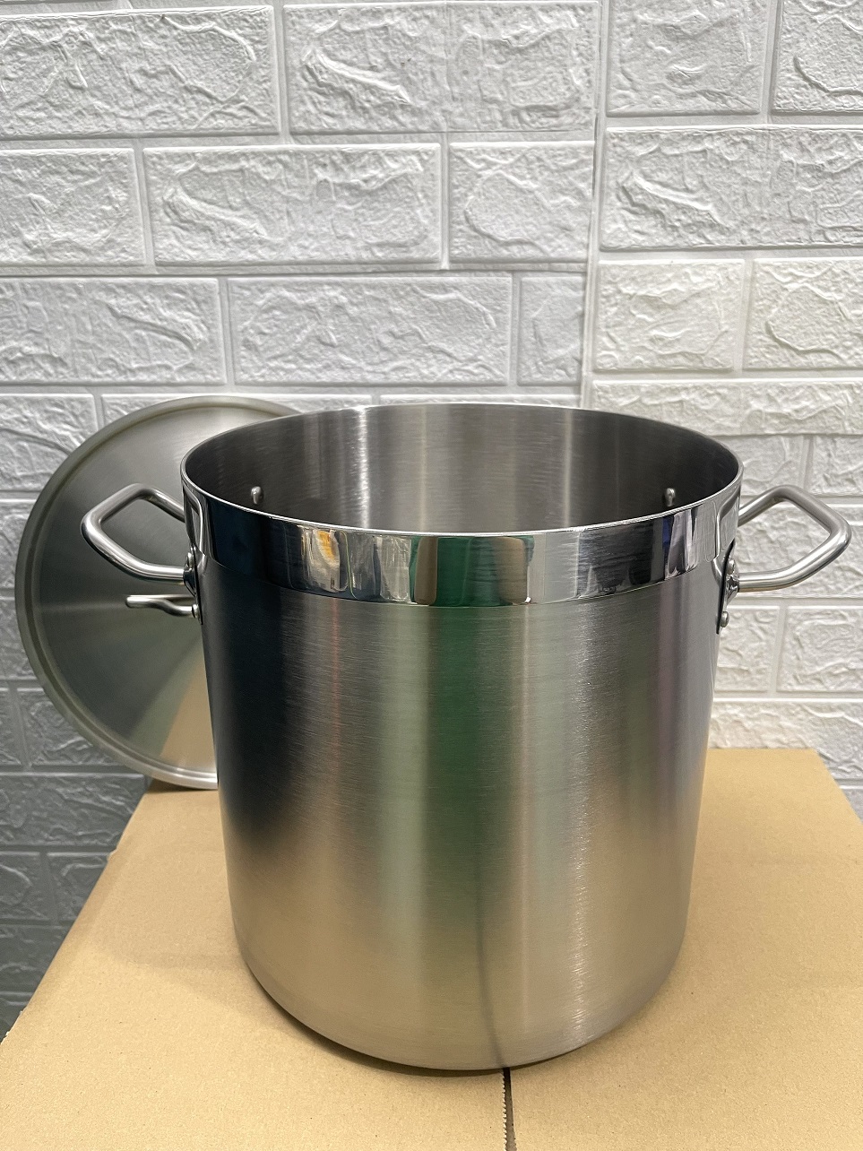 Nồi Inox 2 Quai Cao Cấp 3 Đáy _ Dung Tích: 17Lít _
