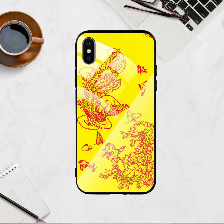 Ốp Lưng Kính Cường Lực cho điện thoại Iphone X / Xs - Như Ý Cát Tường