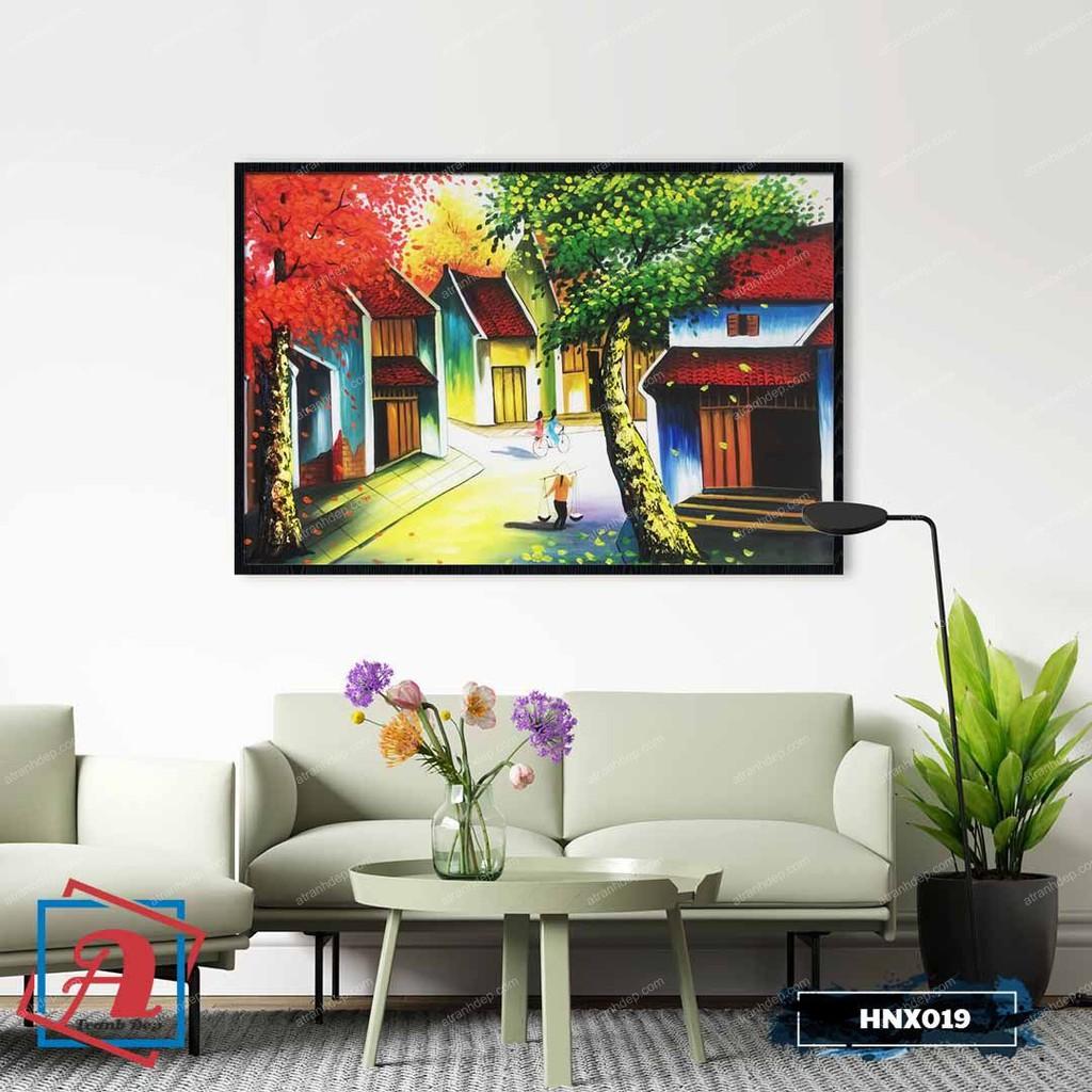 Tranh treo tường in lụa phong cảnh Hà Nội - HNX019