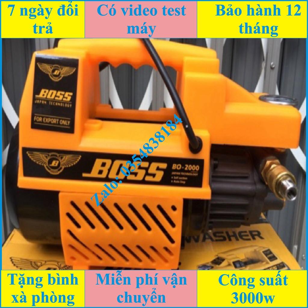 Tặng bình tạo bọt và ống nối dài súng Máy rửa xe thương hiệu BOSS NHẬT BẢN 2000W cao cấp JAPAN