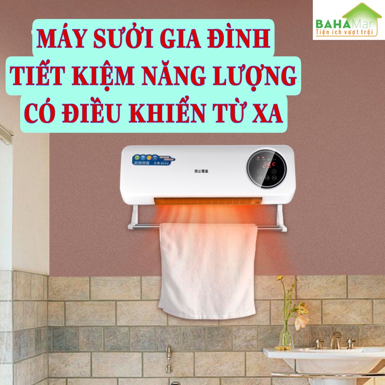 MÁY SƯỞI GIA ĐÌNH TIẾT KIỆM NĂNG LƯỢNG CÓ ĐIỀU KHIỂN TỪ XA &quot;BAHAMAR&quot; Làm Nóng nhanh: máy cần 3 giây để gia nhiệt nhanh, công suất cao 1800W, giúp cả nhà tăng nhiệt lên nhanh chóng.