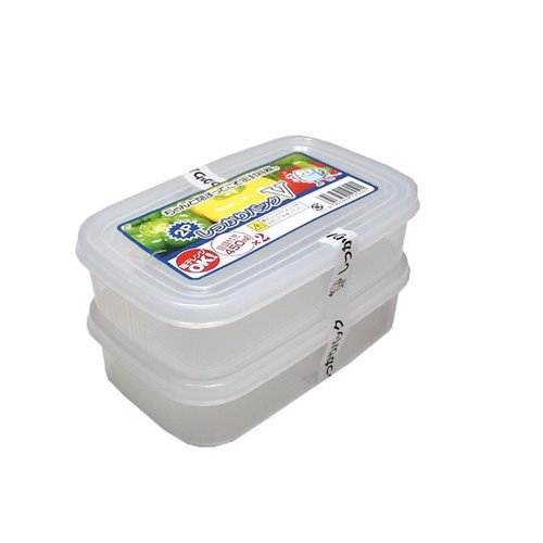 Set 2 hộp nhựa nắp dẻo 450ml - Nội địa Nhật Bản