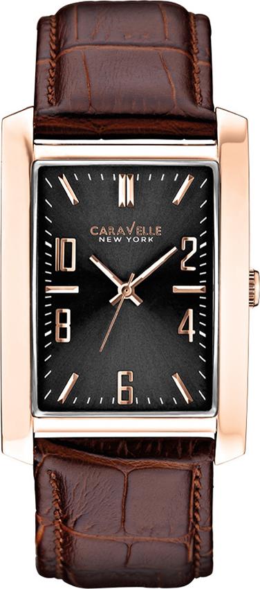 Đồng Hồ Nam Dây Da Caravelle 44A104 (44 x 30 mm) - Nâu