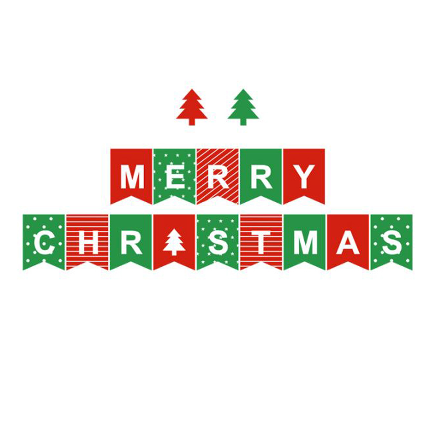Dây Cờ Treo Chữ " Merry Christmas " Dùng Trang Trí Lễ Giáng Sinh Noel