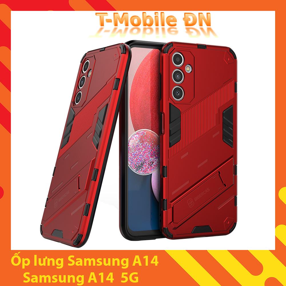 Ốp lưng cho Samsung A14 4G 5G, Ốp chống sốc Iron Man PUNK cao cấp kèm giá đỡ cho Samsung A14 5G