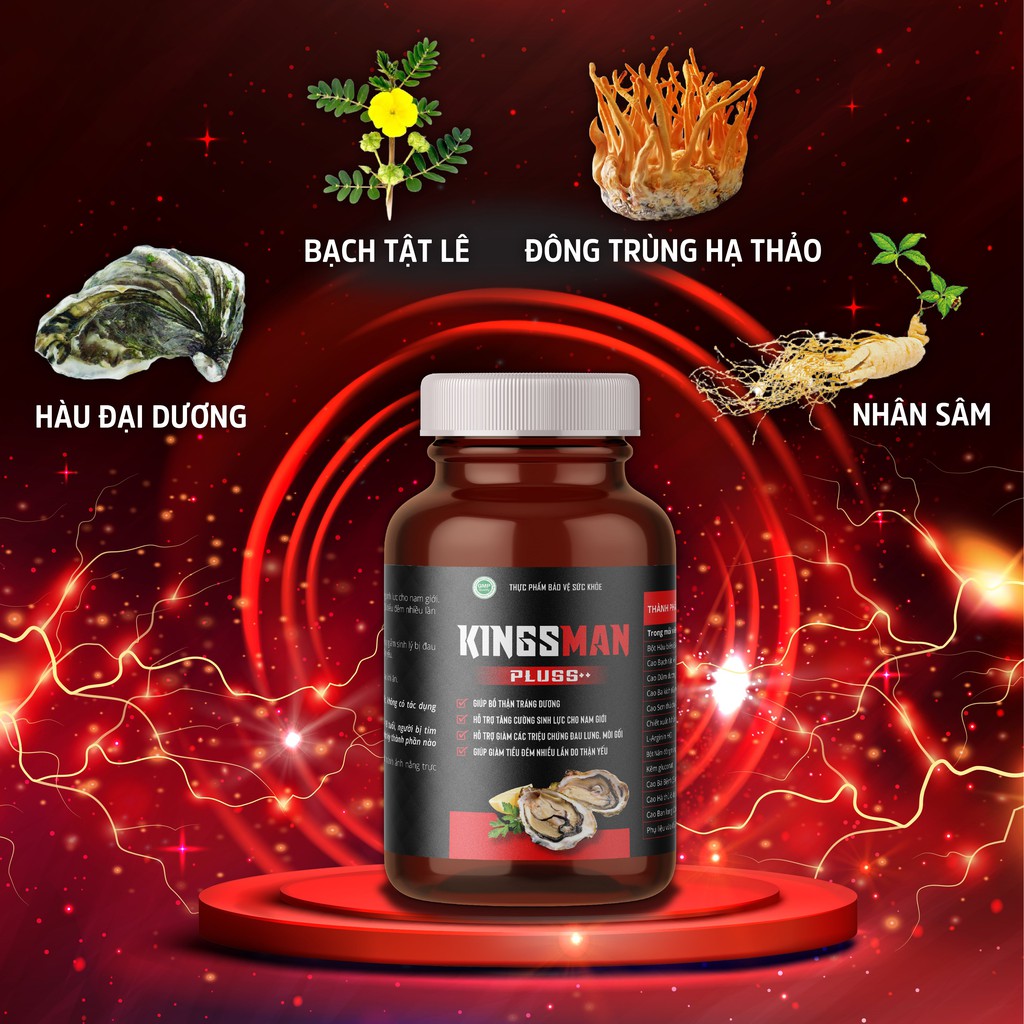 Thực phẩm bảo vệ sức khỏe BIOLAB Kingsman pluss++ - Hỗ trợ bổ thận, tráng dương
