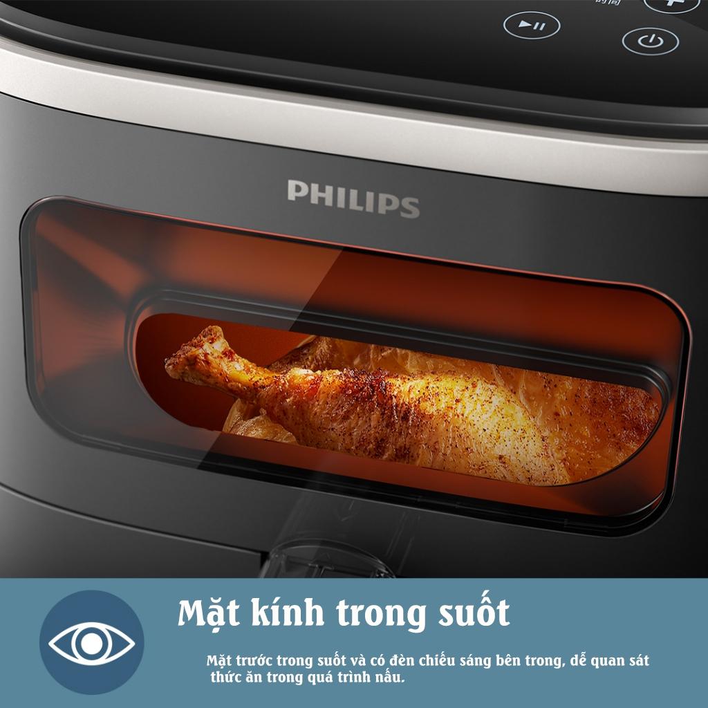 Nồi chiên không dầu Philips HD9257/80, 5.6Lit-1700w, Điều Khiển Cảm Ứng, Hàng Chính Hãng