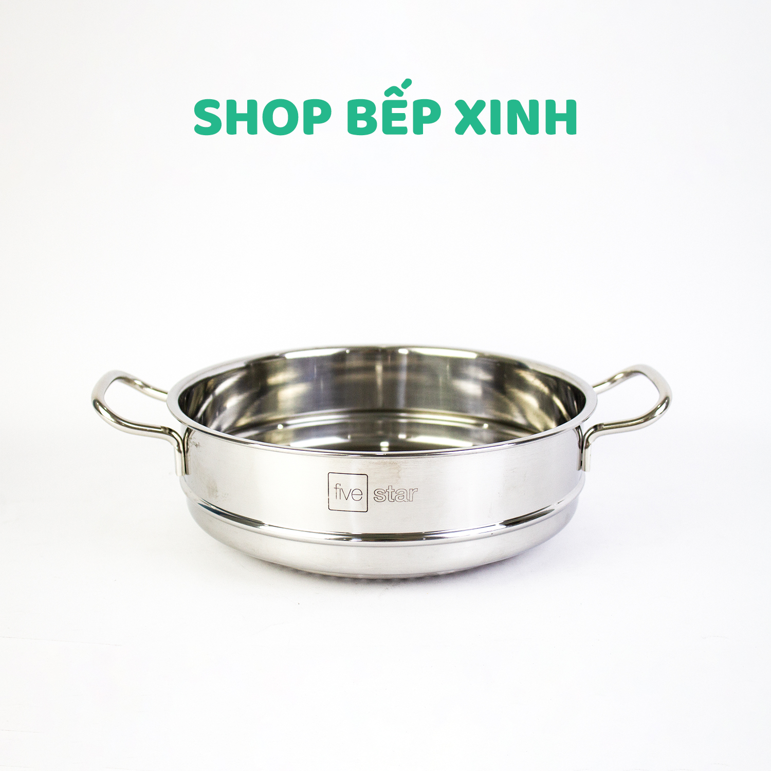 Xửng Hấp Fivestar Tặng 10 Muỗng Ăn Inox - Bạc