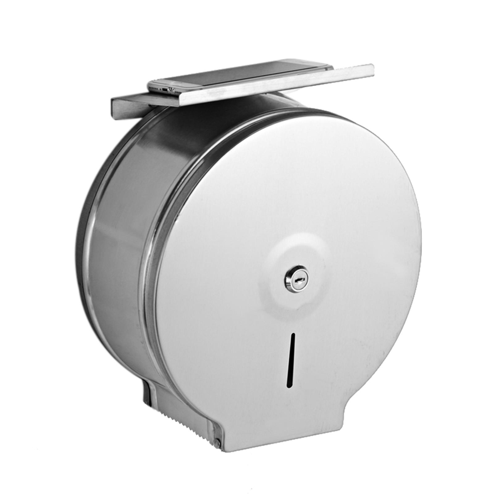 Hộp đựng giấy cuộn có dung tích lớn, giá để đồ, chức năng 2 trong 1, bằng thép không gỉ