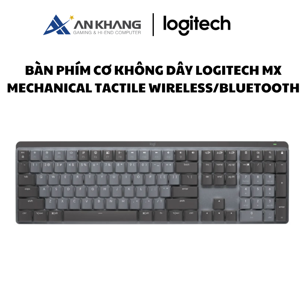 Bàn phím cơ không dây Logitech MX Mechanical Tactile Wireless/Bluetooth màu đen (Graphite) - Hàng Chính Hãng - Bảo Hành 12 Tháng
