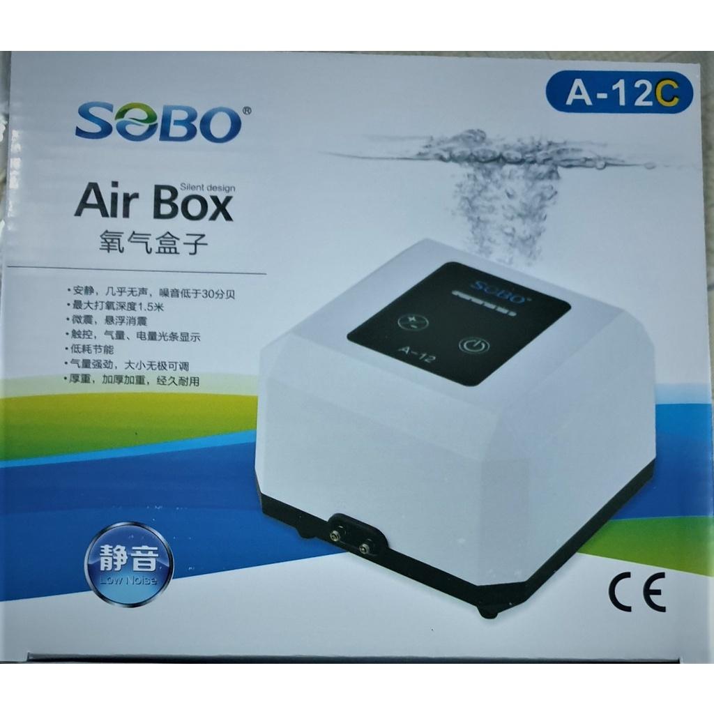 Máy Sủi Oxy 2 Vòi Sobo A-12B - Máy Sủi Oxy Siêu Êm Cho Bể Cá LONG THÀNH CÁ CẢNH