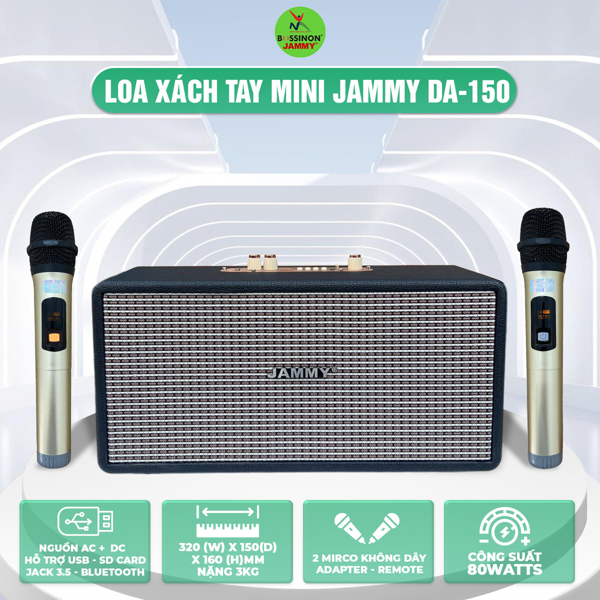 Loa xách tay mini Jammy DA-150 - HÀNG CHÍNH HÃNG