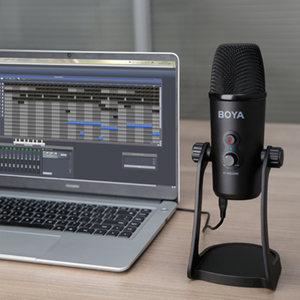 Phụ Kiện Âm Thanh | Micro Thu Âm Chuyên Nghiệp BOYA USB &amp; Large-Diaphragm Condenser Mic BY-PM700 - Hàng Chính Hãng