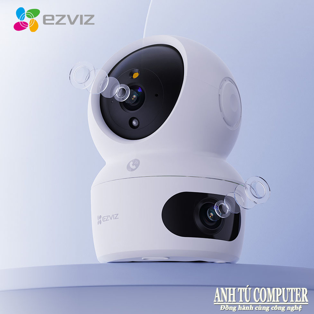 Camera WiFi 2 mắt trong nhà EZVIZ H7c Dual 8MP (4MP+4MP) hàng chính hãng