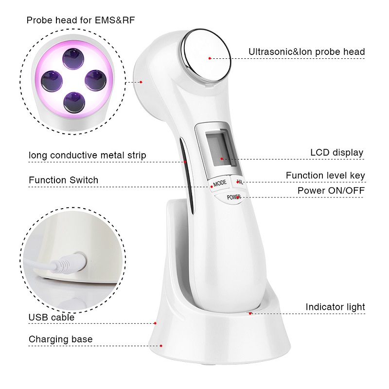Máy năng cơ mặt photon mini RF, máy di chất thẩm thấu dưỡng chất D3800 hàng nhập khẩu