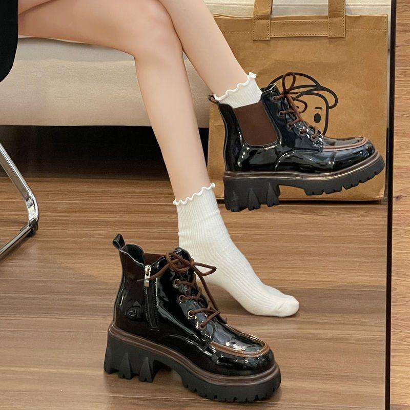 Giày Bốt Martin Mỏng Phong Cách Anh Quốc Thời Trang Mùa Thu 2022 Mới