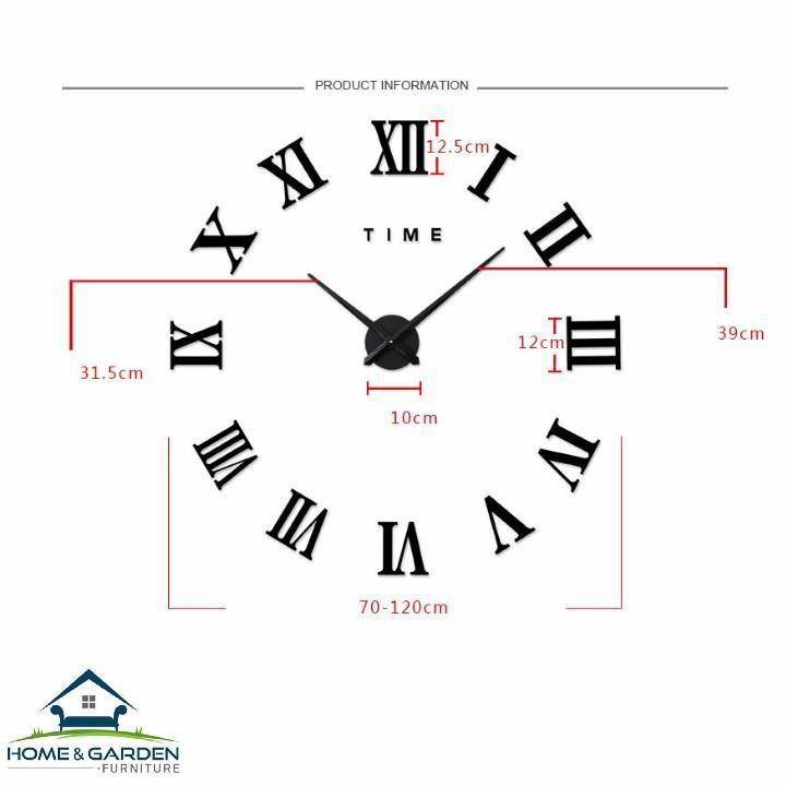 Đồng hồ dán tường DIY la mã - Home and Garden