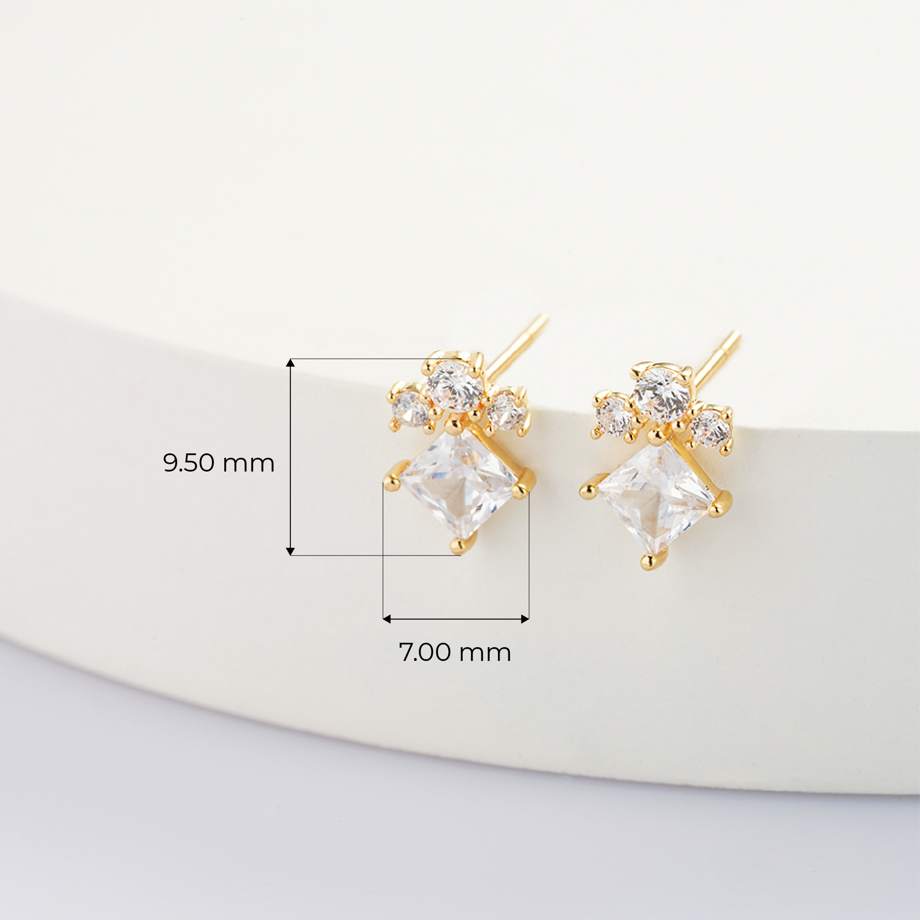 Bông Tai Nữ Vàng 14K BTAM79 Huy Thanh Jewelry