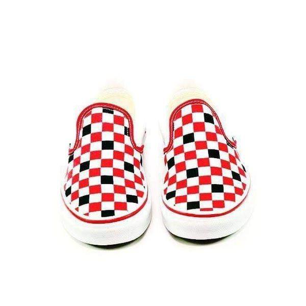 Giày sneakers Vans Unisex phối caro đỏ trắng - Vans UA Classic Slip-On I Heart -  VN0A4U38WKU