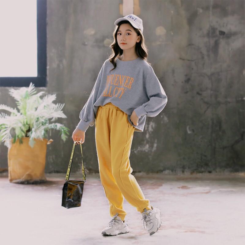 Bộ quần áo thu đông trẻ em 14-45kg dành cho bé gái mẫu ALL CITY. Hàng may kỹ, chất vải đẹp, màu sắc bắt mắt