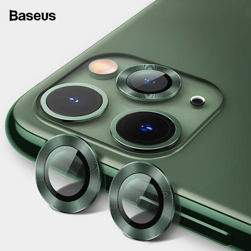 Bộ ốp viền kim loại tích hợp cường lực chống trầy Camera cho iPhone 11 6.1 inch hiệu Baseus Alloy Protection Ring Lens Film (độ cứng 9H, chống trầy, chống chụi & vân tay, bảo vệ toàn diện, mỏng 0.4mm) - Hàng nhập khẩu