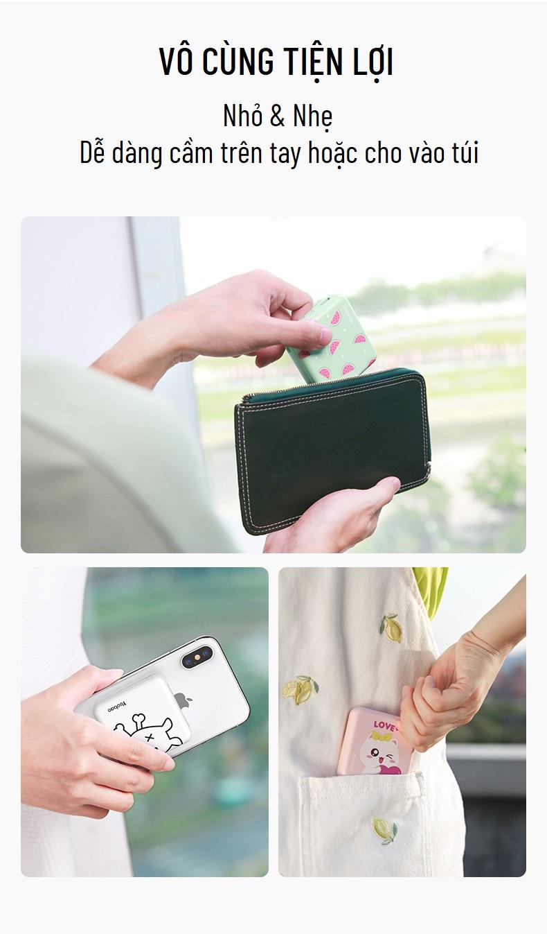 Pin sạc dự phòng Yoobao M4 mini dễ thương hài hước 10000mAh Pin Li-Polymer cho điện thoại, máy tính bảng - Hàng chính hãng