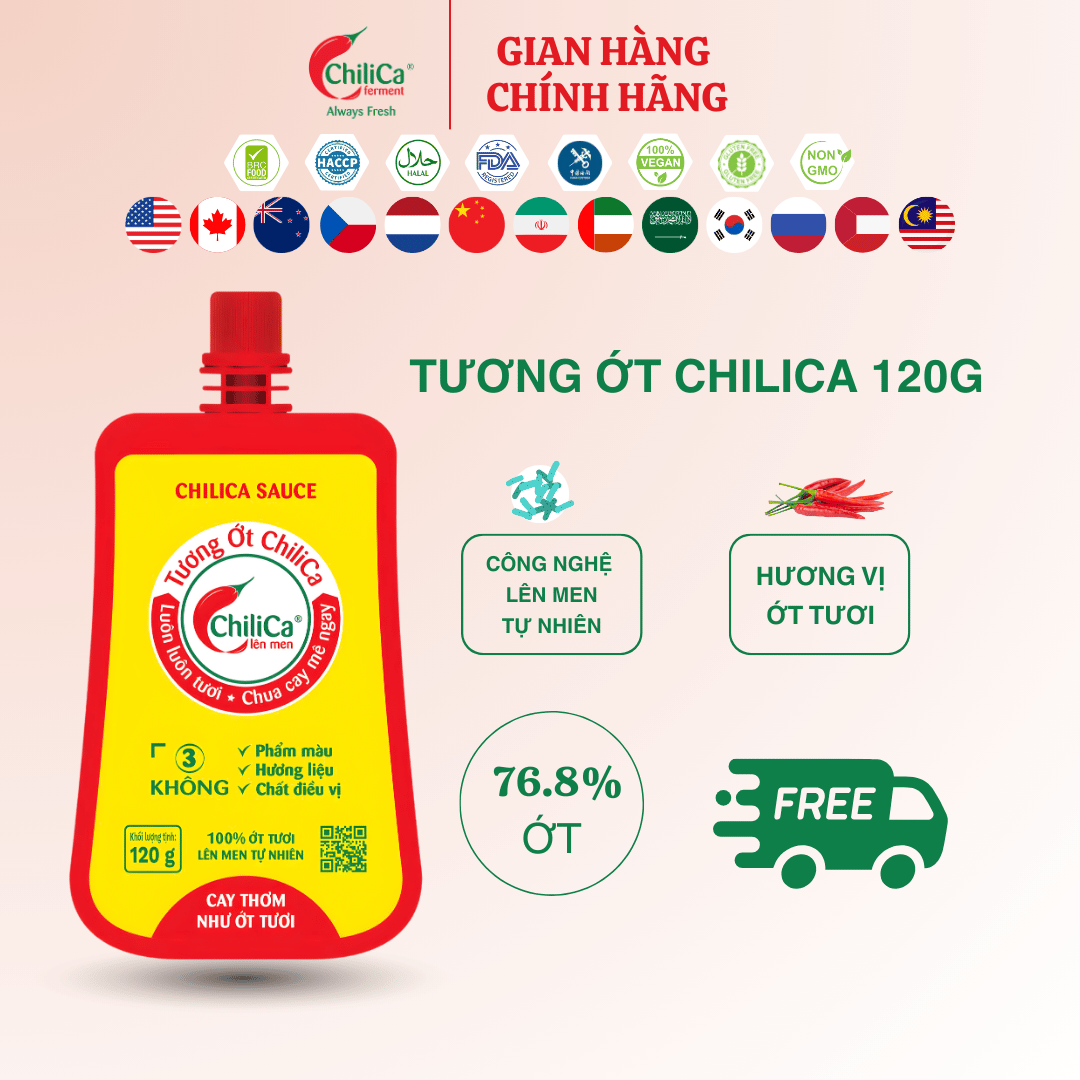 Tương Ớt ChiliCa 120g - Lên Men Tự Nhiên, Không chất điều vị