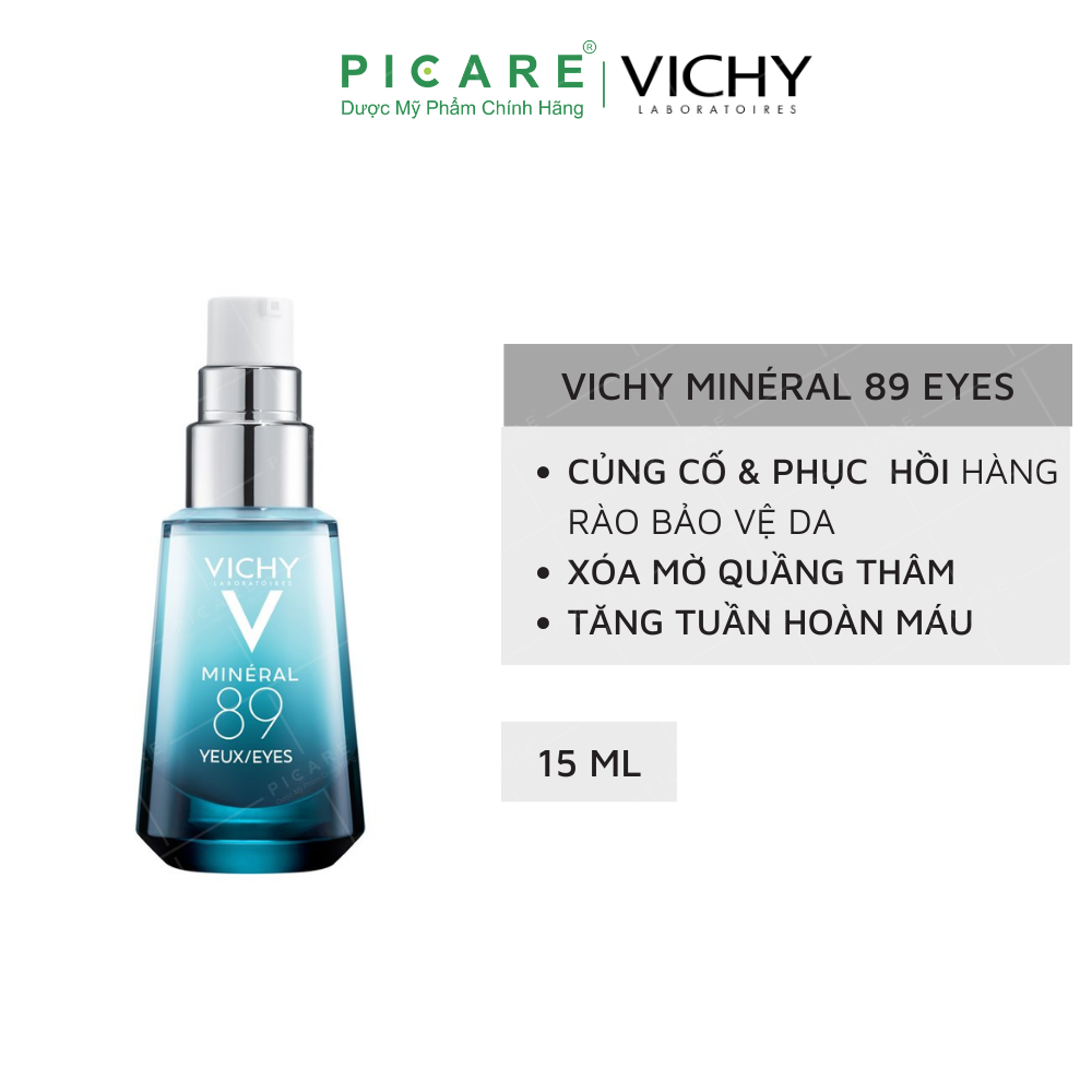 Vichy Minéral 89 Eyes - Kem Xoá Tan Bọng Mắt Cùng Với Nếp Nhăn 15ml