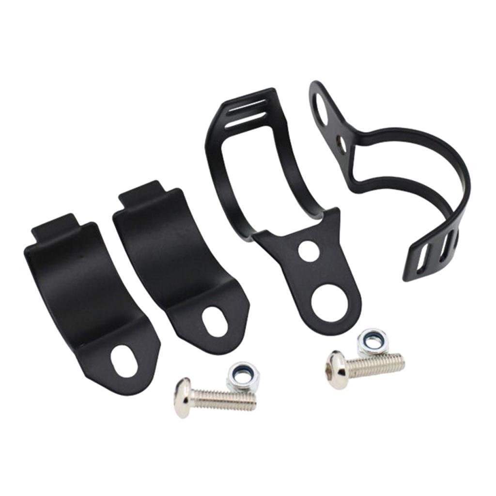 1 Pair Universal Motorcycle   Light Fork Mount Bracket Black
