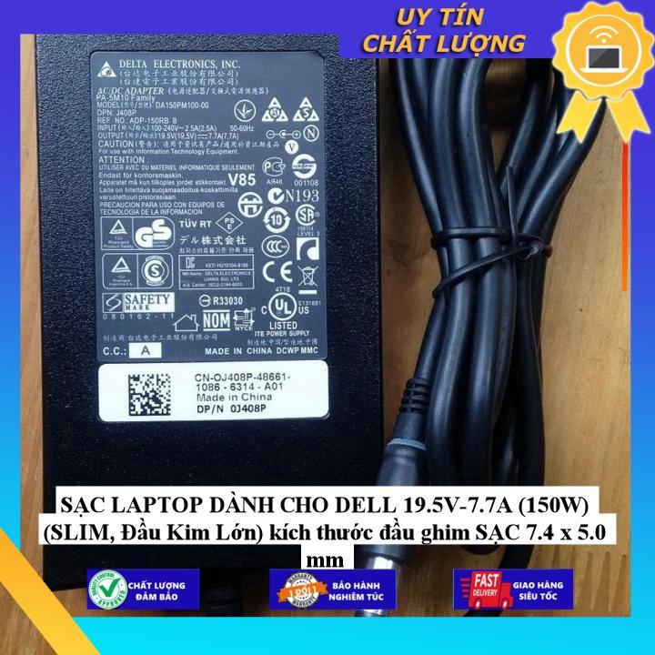 SẠC LAPTOP dùng cho DELL 19.5V-7.7A kích thước đầu ghim SẠC 7.4 x 5.0 mm - Hàng Nhập Khẩu New Seal