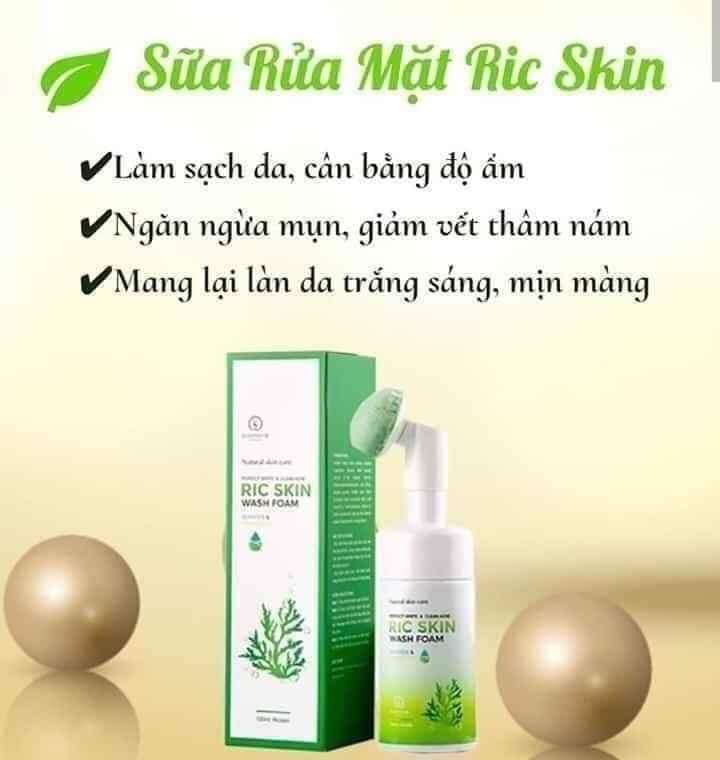 Combo 3 sản phẩm : Kem nám Ric Skin, Rửa mặt Ric Skin và Serum Ric Skin